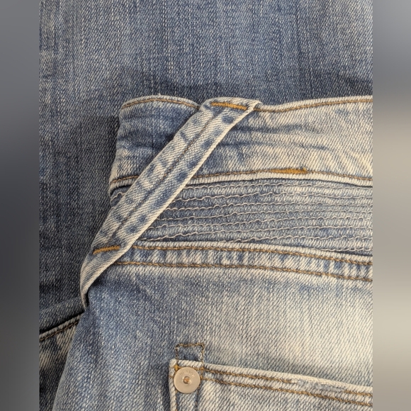 Hudson's the Blinder V2 Biker Jeans Light Blue Denim with Button Fly Size 33 - Picture 9 of 14